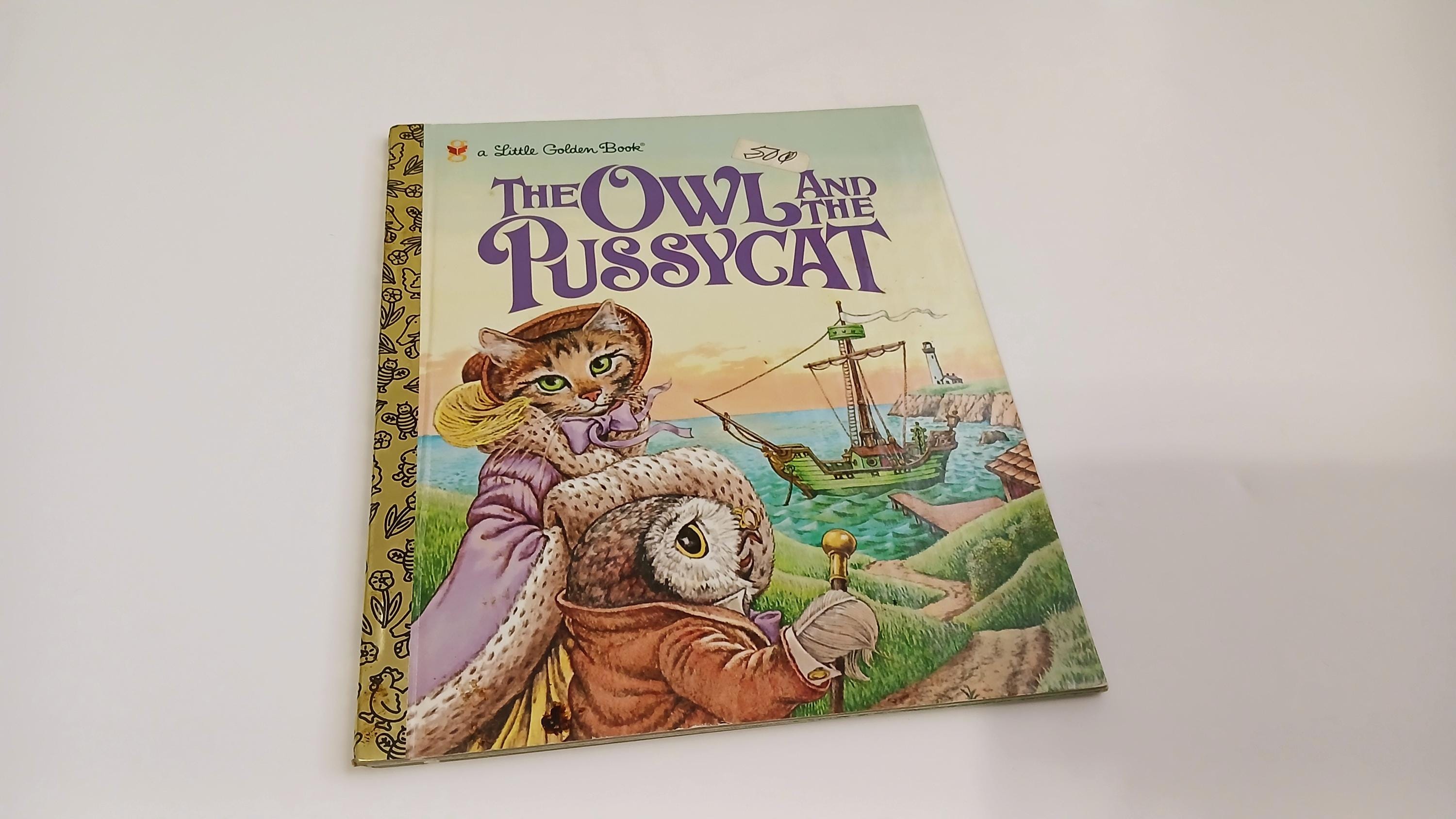 1980s The Owl and The Pussycat Little Golden Book Vintage Children's Stories