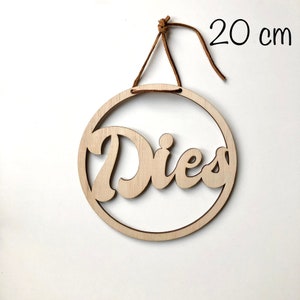 Personalisiertes Namensschild aus Holz, Kreis, Sperrholz, natur, Ihre liebste Tante, Trikot, Babyzimmer, personalisiertes Geschenk, Holz, Babyparty-Geschenk