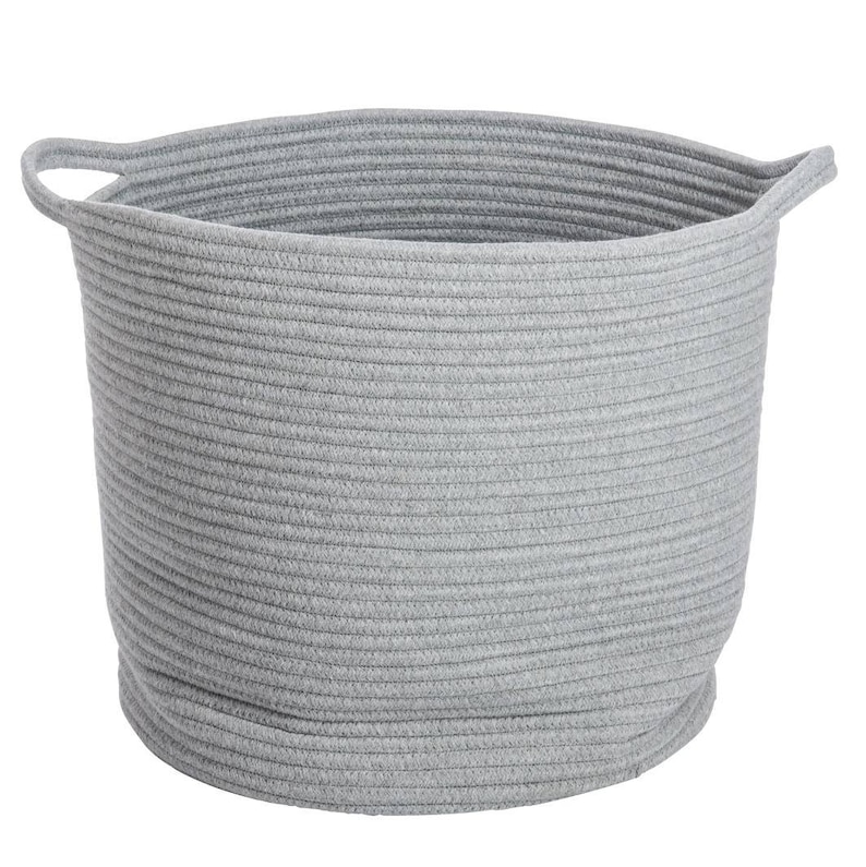 Large Grey Storage Basket Toy Storage Kids Storage Bucket Etsy