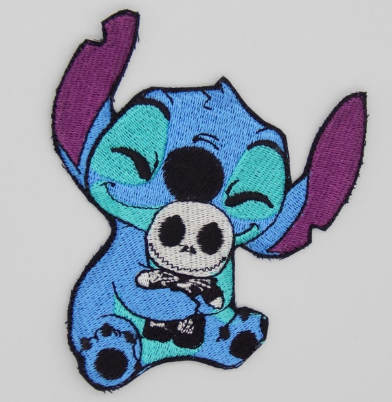 Disney Inspired Stitch Hug Jack Embroidered Iron on Patch 