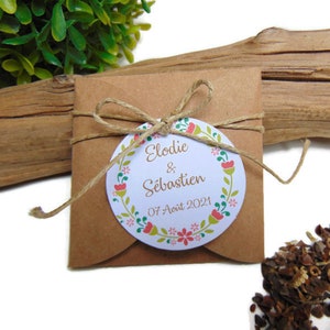 Borsa di semi kraft in stile country // Regalo ospite per il matrimonio di campagna