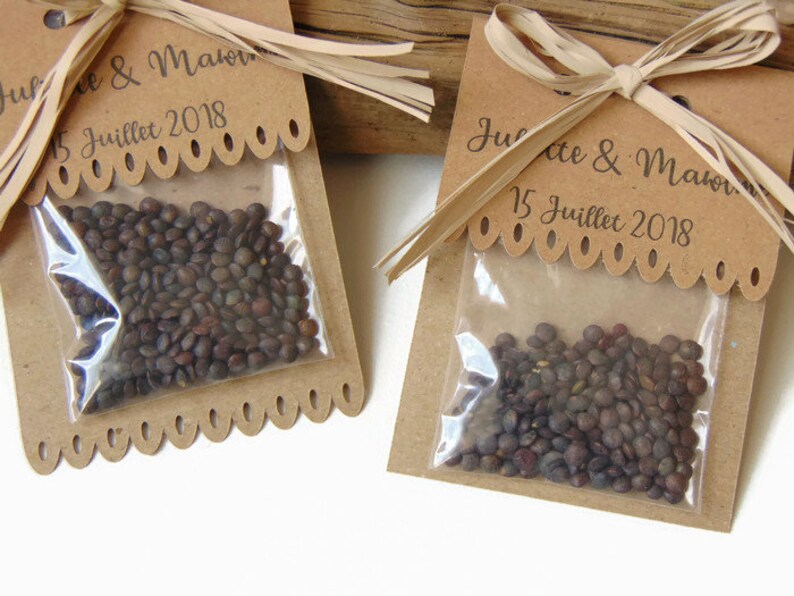 Download Sachet à graines en kraft brun pour mariage champêtre ...