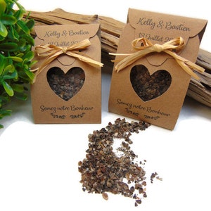Kraft and Raphia seed bag // Kraft guest gift for country wedding//Karft country wedding decoration by Pleasant Home