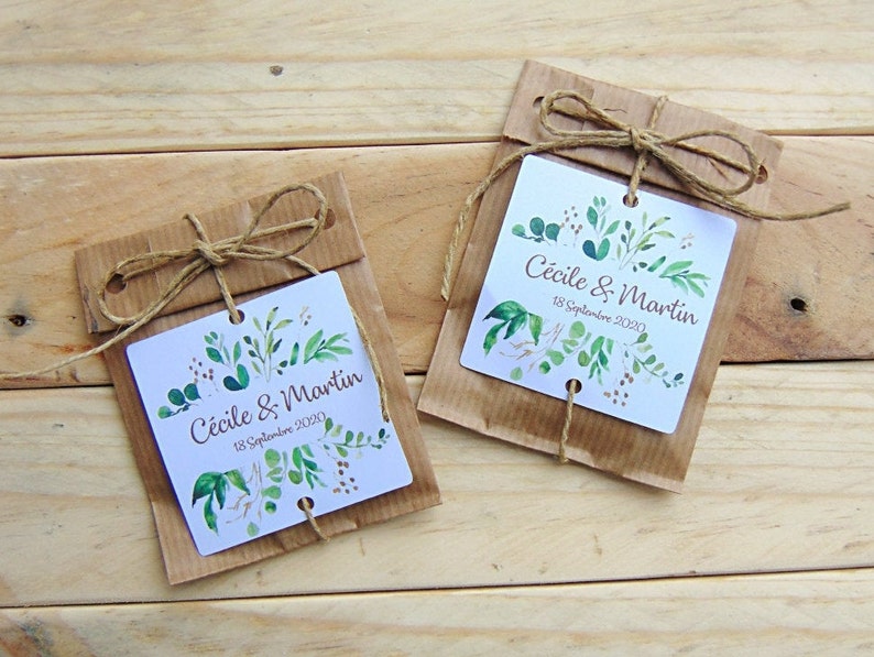 Download Sachet à graines en kraft // Cadeau invité mariage ...