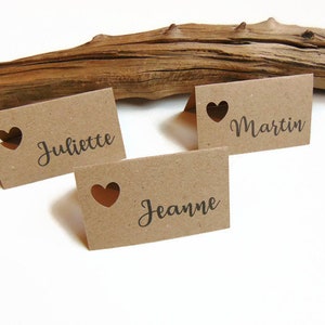 Posto del marchio in kraft per il matrimonio // Decorazione di nozze di campagna in kraft // Decorazione del tavolo di nozze di campagna