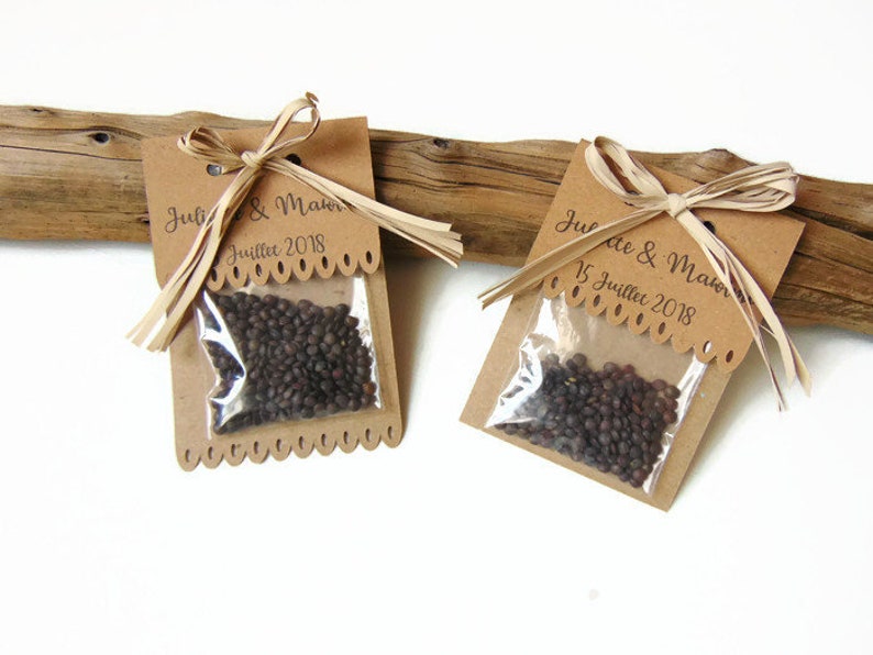 Download Sachet à graines en kraft brun pour mariage champêtre ...
