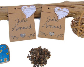 Cadeau invité mariage champêtre, sachet graines en kraft, décoration mariage champêtre