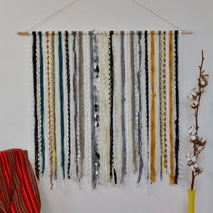 Yarn Wall Hanging Tapestry Bohemian Yarn Tapestry Macrame wall hanging image 1