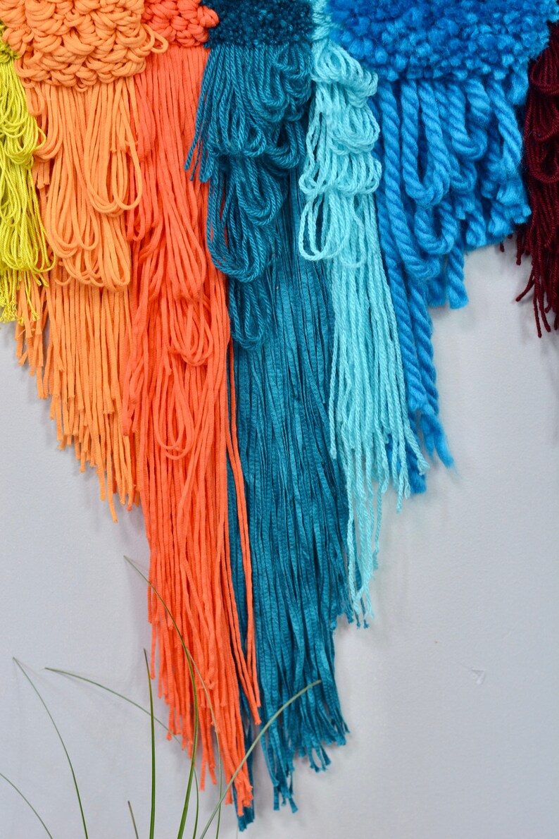 Handwoven Tapestry Wall Hanging With 3D Effect Extra Large Etsy