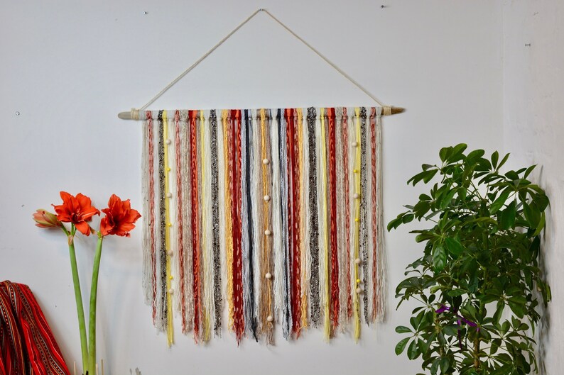 Yarn Wall Hanging Tapestry / Bohemian Yarn Tapestry / Macrame Etsy
