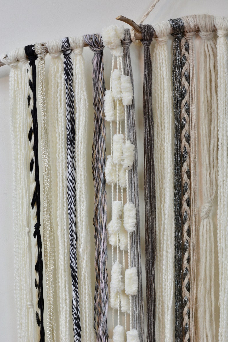 Yarn Wall Hanging Tapestry Bohemian Yarn Tapestry Macrame Wall Etsy