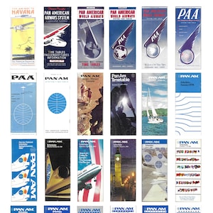 Print of Pan Am Timetable Covers