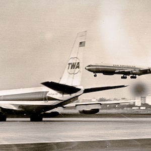 Pan Am and TWA Boeing 707 Airliners - Digital Print