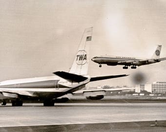 1960年代 TWA ボーイング 707 ヴィンテージ ウォールアート フォト