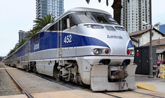 amtrak wooden trains