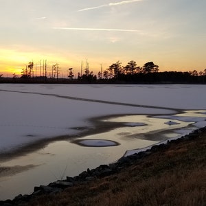Sunset at Blackwater National Wildlife Refuge - Photograph