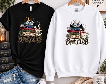 Book club sweatshirt, murder mysteries, Fall Book Lover Shirt, Bookish T-Shirt, Cozy Reader Sweatshirt, Reading, Book Lover Gift