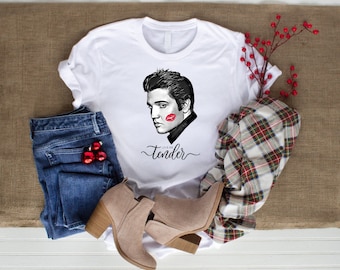 Elvis Valentine T-shirt, Love Me Tender, King of Rock and Roll