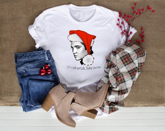 Elvis Christmas T-Shirt, Holiday Rock and Roll, Unisex Bella Canvas