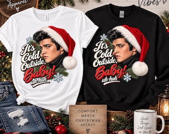 Elvis Christmas T-Shirt, Holiday Rock and Roll, Unisex