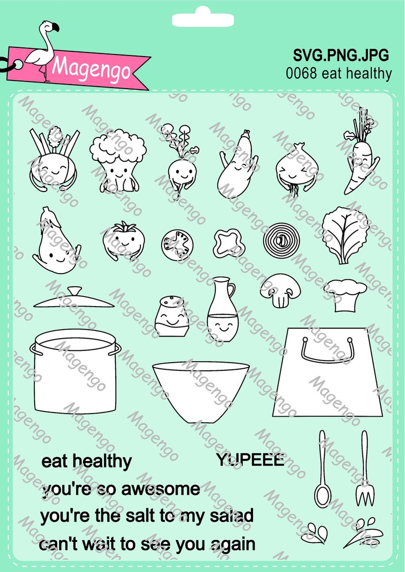 Download Paper Party Supplies Paper Stamps Svg Files Printable Photo Silhouette Files Cricut Files Vegetable Cook Craft Supplies Digital Stamp Handmade Cards Gift Birthdaystamp