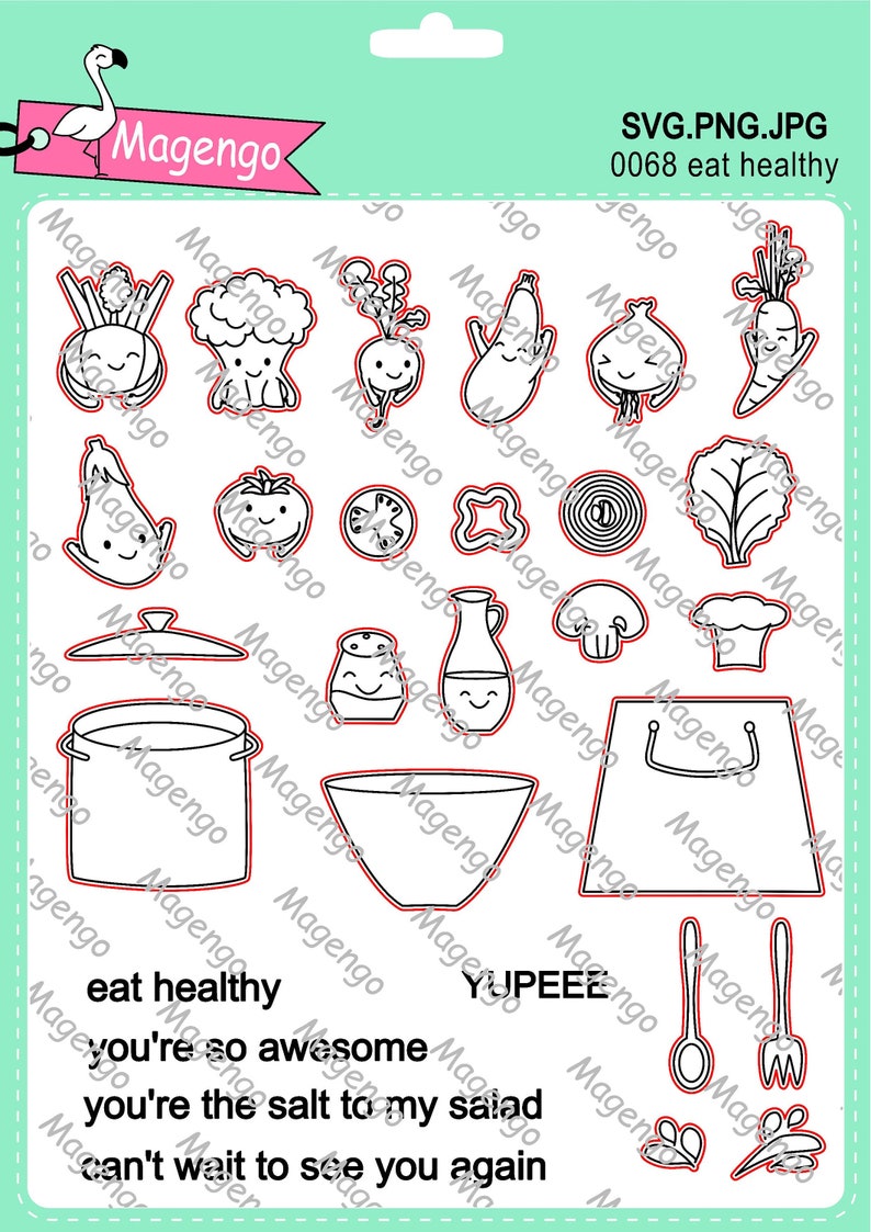 Download Paper Party Supplies Paper Stamps Svg Files Printable Photo Silhouette Files Cricut Files Vegetable Cook Craft Supplies Digital Stamp Handmade Cards Gift Birthdaystamp