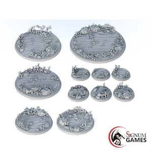 Unterwasser Basen, Dungeons und Drachen TTRPG Spielbasis für Miniaturen, Amphibien Kuo-toa Murloc Monster Fantasy Kreaturen Grung Meer
