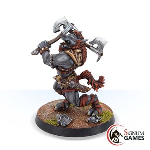 Loup-garou Berserk barbare miniature pour PRG de table, Kevarr le furieux berserk, figurines d&#39;homme-bête, excellente idée cadeau D&D