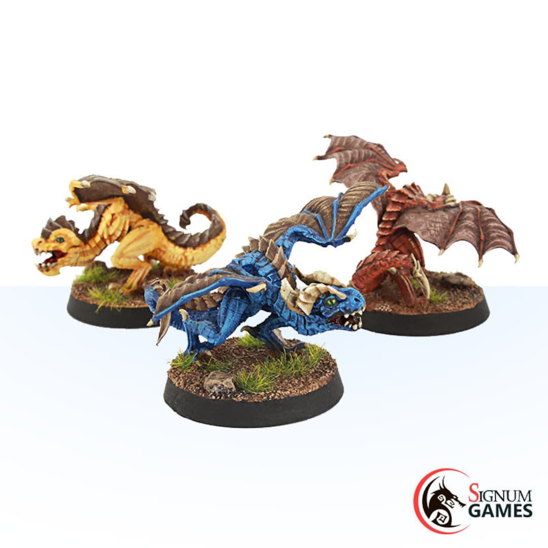 Dragon Whelp Fantasy Miniatures Baby Dragon, Dungeons and Dragons