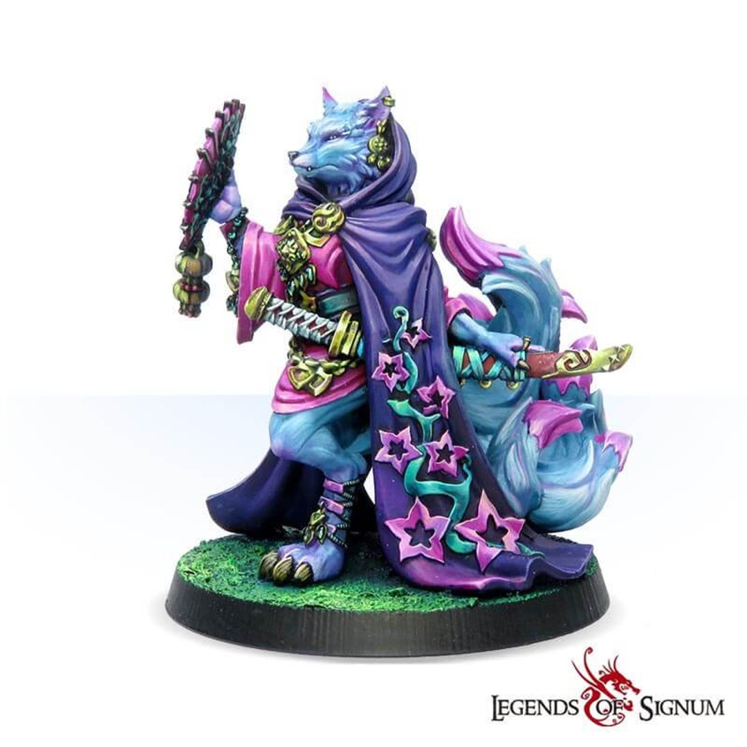 Kumiko, the Millennium Sorceress | High-quality resin  | 32mm scale | Collectible RPG Japanese Culture Kitsune |  Unpainted