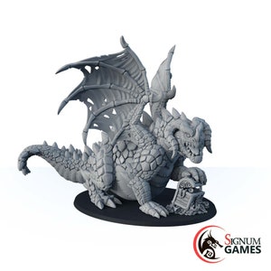 Gorgonzilla, the Fat Dragon, Fantasy Dragon DnD Miniature, Dungeons and Dragons Mini Tabletop Miniature