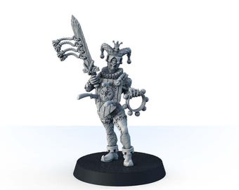 DND fantasy commoner painted miniature, 3D printed resin unpainted figure, human TTRPG 28 / 32 mm scale character