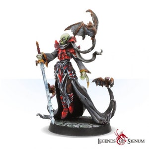 Vampire Lord DnD fantasy Miniature, Highly Detailed Resin 3D Printed Miniature, 32mm Tabletop Mini, Lord Varkula Magna Nosferatu