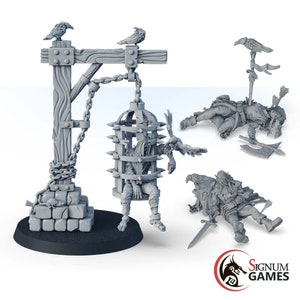 Set Dead Heroes D&D, figurines 32 mm, cadavres DnD, figurine RPG de table en résine 3D, ensemble guerrier mort Field of Sorrow, excellente idée cadeau