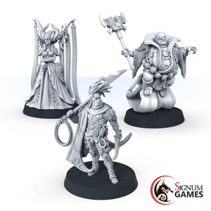 DnD Miniature Set of 3 Figurines Tabletop Games, Unpainted Miniatures Set, Desert Planet Set, Dungeons and Dragons Set, Gifts for RPG Gamers