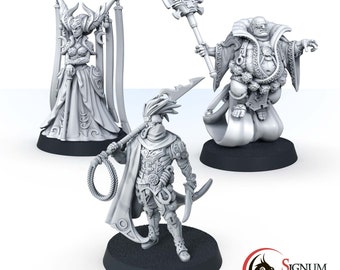 DnD Miniature Set of 3 Figurines Tabletop Games, Unpainted Miniatures Set, Desert Planet Set, Dungeons and Dragons Set, Gifts for RPG Gamers