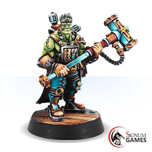 Mortville Hammer Warrior Miniature Dungeons and Dragons Mini RPG Tabletop Miniature Painting Great Gift Idea DnD, Miniature Warrior Fighter