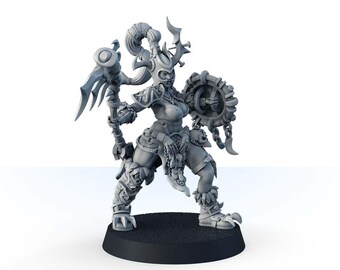 Warrior DND fantasy miniature, 3D printed fighter TTRPG character, 28/32 mm scale warlord tabletop mini