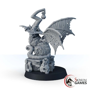Cat Wizard Wizard Companion Miniature Animal Cat Miniature Dungeons and Dragons Mini RPG Tabletop Miniature DnD Painting Great Gift Idea DnD