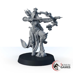 32mm Resin Rogue Archer Miniature, League of Plague Doctors Miniature, Elouisa Wind of Plague, Tabletop RPG Miniature for DnD