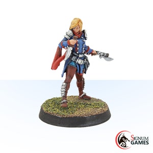 Rogue Assassin Miniature for Tabletop Games, Dungeons and Dragons, 32mm Fantasy Miniature RPG, 3D Printed Female Assassin DnD Miniature