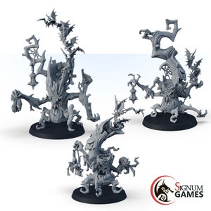 Evil Ent DND fantasy set, Dungeons and Dragons Miniatures, Wargames 32mm 28mm Treant 3D printed TTRPG accessory, tabletop lover gift