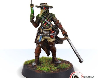 Plague Doctors 3D Tabletop RPG Miniature, 32mm Michelle Gazzini, Pathfinder Human Fantasy Miniatures from League of Plague Doctors