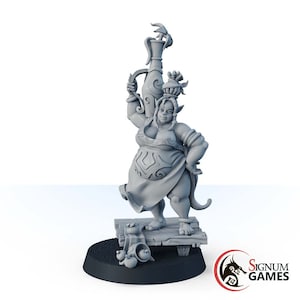 3D Resin Female Elf Bard Unpainted Miniatures, 32mm Scale Resin Muse Of Artist Miniatures, Tabletop RPG Mini Dungeons and Dragons Miniature