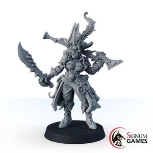 Fantasy Miniaturen Ork Piratin Marylann, the Seafury Miniaturen 32 mm, Dungeons and Dragons Miniature Charakter