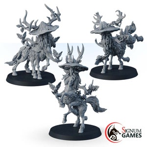 Myconid Miniature unbemalte Miniatur, Mycotaurs Satz, Fantasie Miniaturen Myconid Harz 3D gedruckt, 28 mm 32 mm-Skala, große DnD Geschenkidee