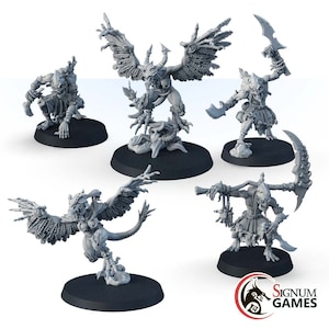 Game Set, Fantasy Character Miniatures, Lair of Monsters, 32mm 28mm Scale 3D Printed Resin, DnD Tabletop RPG Mini, Dungeons and Dragons