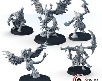 Game Set, Fantasy Character Miniatures, Lair of Monsters, 32mm 28mm Scale 3D Printed Resin, DnD Tabletop RPG Mini, Dungeons and Dragons