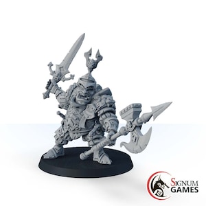 Ogre with Halberd, “Ironheads” Heavy Infantry Fantasy Miniatures Dungeon and dragons rpg, Monster Ogre miniature, Monster Fighter