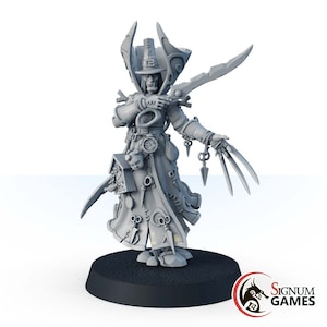 Mr. Goldfinch, the Scary Tailor, Warrior Miniature Undead Fighter Mini for Dungeons and Dragons Mini RPG Tabletop Miniature DnD Painting
